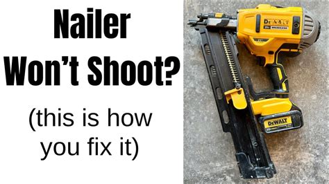 DeWalt Nail Gun Blowing Air Out, Not Firing: Troubleshooting Guide